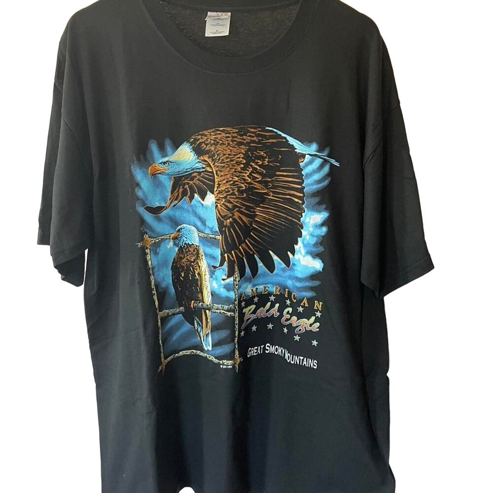 Vintage 90s Great Smoky Mountains American Bald Eagle 1997 Shirt Adult XL